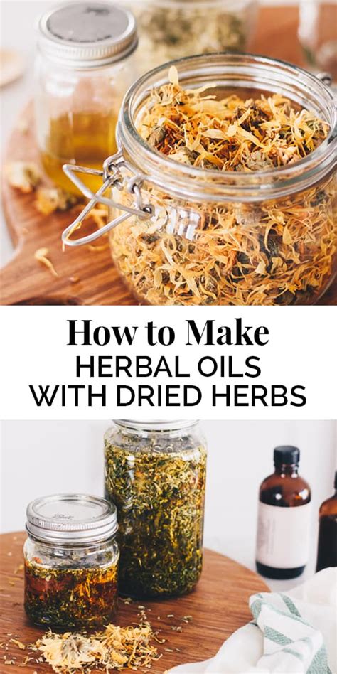 Herb Infused Oils How To Make Herbal Oils With Dried Herbs Recipe Herbalism Herbal Oil