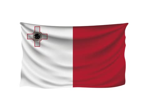 Malta Wrinkled Flag Png Transparent Image