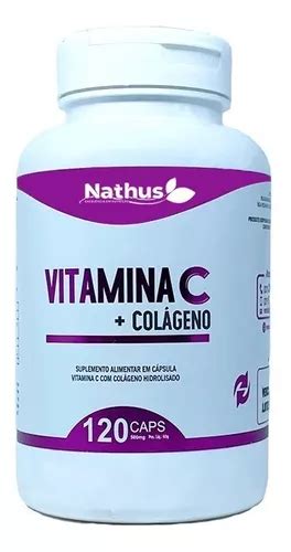 Vitamina C Colágeno 500 mg Nathus 120 cápsulas MercadoLibre