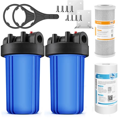 10 Inch Big Blue 10" x 4.5" Whole House Water Filter Housing Filtration