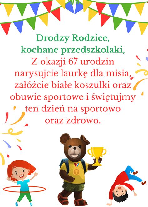 Urodziny Misia Uszatka Przedszkole Miejskie Nr Im Misia Uszatka