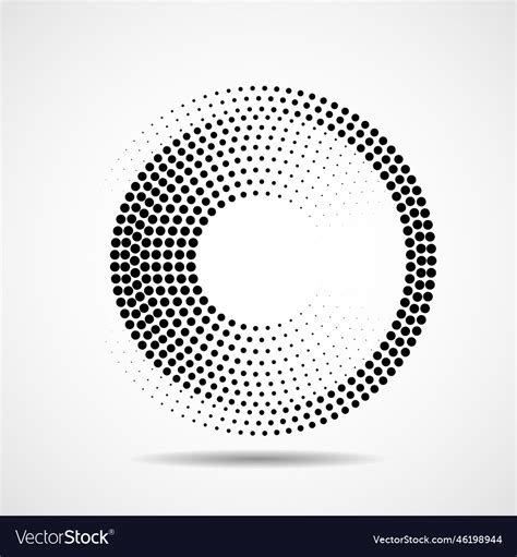 Abstract Dotted Circles Dots In Circular Form Vector Image