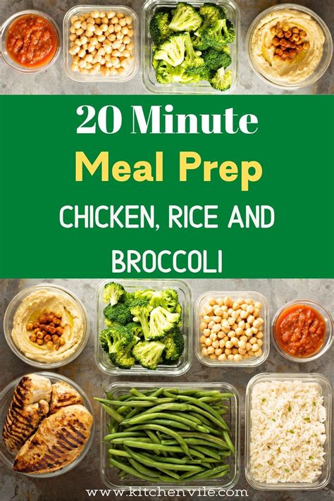 20 Minute Meal Prep Chicken Rice And Broccoli Recipe Chicken Meal