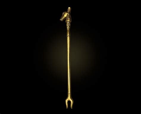 Sceptre Staff Head Of Anubis Waz Sceptre Ancient Egyptian Waz Scpetre