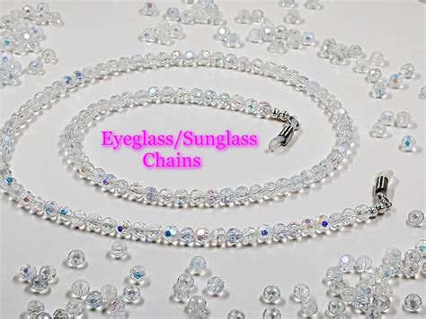 Eyeglasses Chain Holder Bling Ab Crystals Sunglasses Accessory