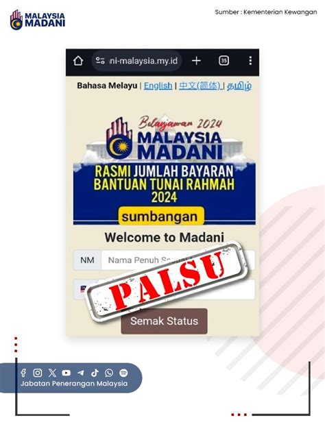 Palsu Portal Rasmi Jabatan Penerangan Malaysia