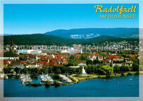 AK Ansichtskarte Radolfzell Bodensee Hafen Fliegeraufnahme Radolfzell