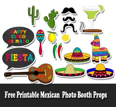 Free Printable Mexican Fiesta Photo Booth Props Fiesta Photo Booth Photo Booth Props Free