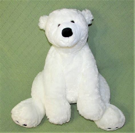 Ikea Snuttig Polar Bear Sitting Stuffed White 16" Big Plush Fluffy ...