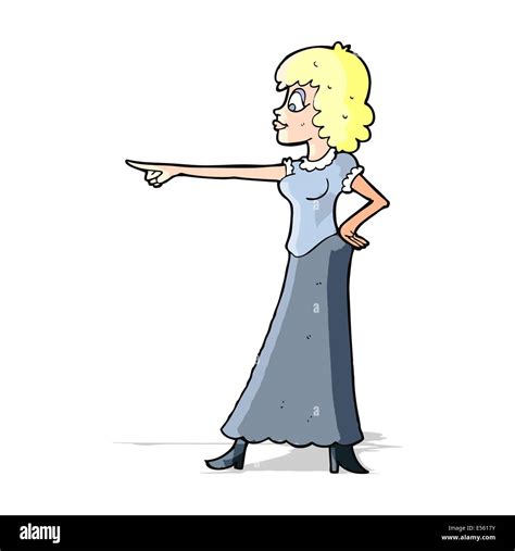 cartoon woman pointing finger Stock Vector Image & Art - Alamy