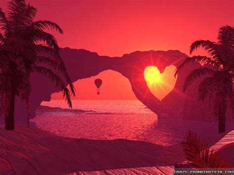 Love Heart Sunset Wallpapers - Wallpaper Cave