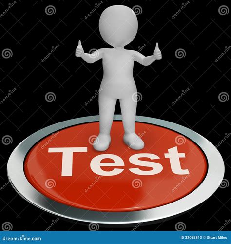 Test Button In Red Showing Quiz Stock Photography | CartoonDealer.com ...