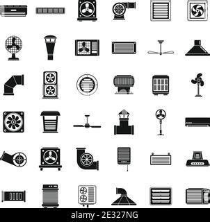 Ventilator Medical Machine Icons Set Cartoon Set Of Ventilator Medical