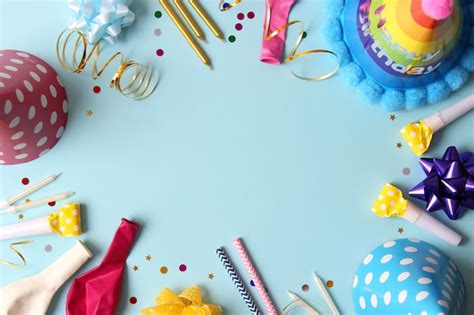 Fondo para la fiesta o cumpleaños sobre un fondo de color Foto Premium