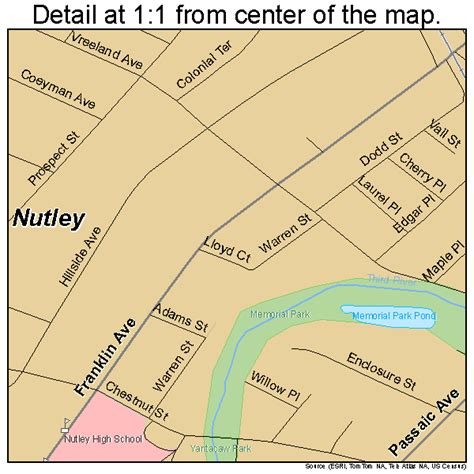 Nutley New Jersey Street Map 3453670