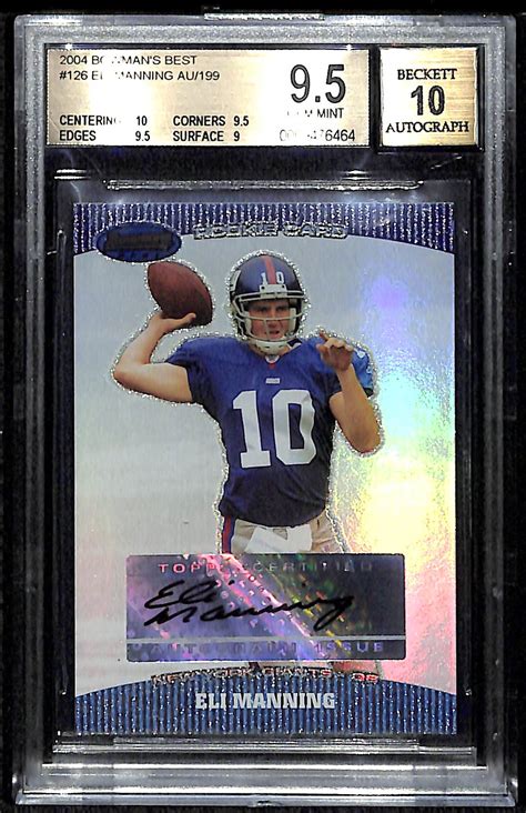 Lot Detail 2004 Bowmans Best Eli Manning Autograph Rookie Card Bgs 95