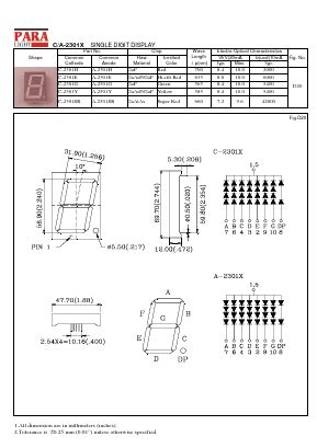 C 2301SR Datasheet PDF Para Light Electronics