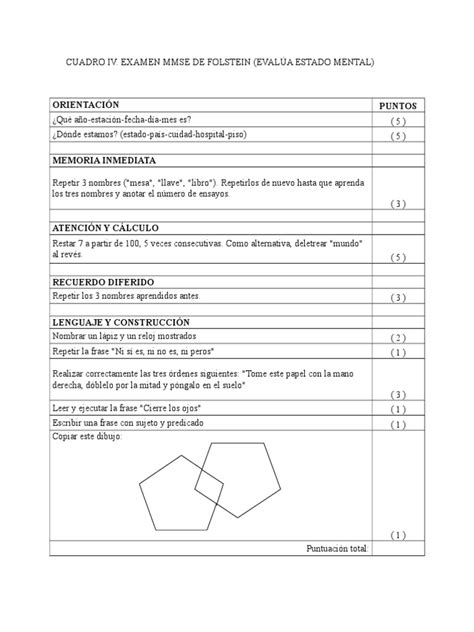 55396510 Mini Mental State Examination De Folsteindoc Ciencia