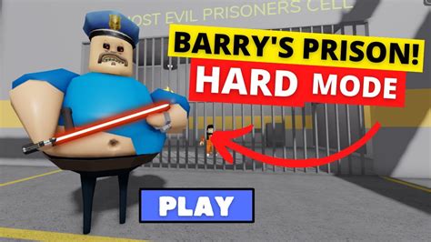 Hard Mode Barry S Prison Run Play Obby Roblox Youtube