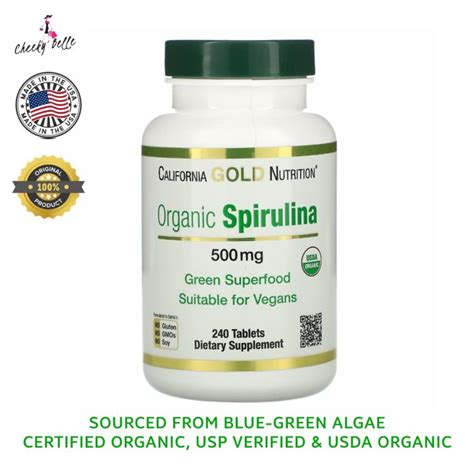 California Gold Nutrition Organic Spirulina 500 Mg Lazada Ph