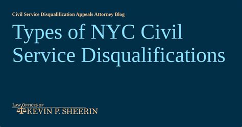 Types Of Nyc Civil Service Disqualifications Nypd Disqualification