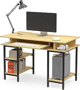 Mecor Computer Desk Study Writing Table For Home Office With 4 Storage