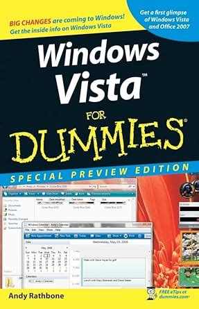 Windows Vista For Dummies Special Preview Edition Rathbone Andy