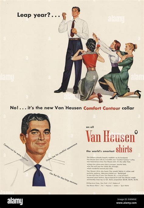 1940s USA Van Heusen Magazine Advert Stock Photo Alamy