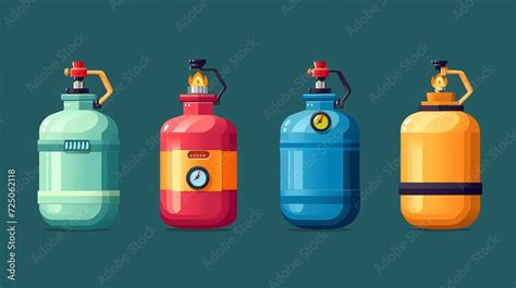 Gas Cylinder Container Bottle Tank With Dangerous Liquid Lpg Propane Bottle Icon Container