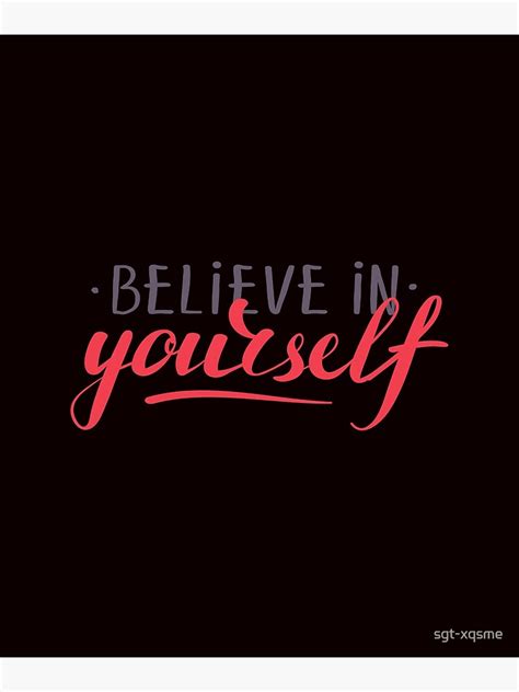 Believe In Yourself Word Art Typography Text Camping Adventure Outdoor