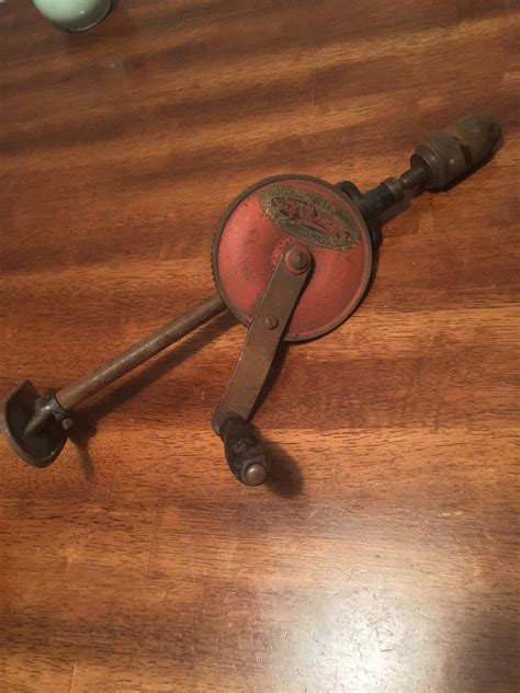 Antique Goodell Pratt Toolsmiths Speed Breast Plate Hand Drill