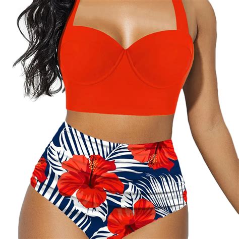 Sommerlicher Push Up Bikini Set F R Damen Sexy Schlankmachend Mit