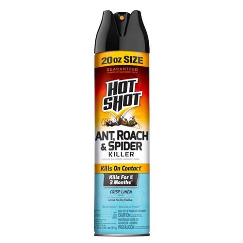 Hot Shot Oz Ant Roach And Spider Insect Killer Aerosol Spray Crisp Linen Scent HG