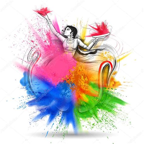 Happy Holi Background For Color Festival Of India Celebration Greetings