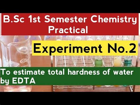 B Sc 1st Semester Chemistry Practical File Estimate Total Hardness Of