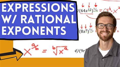 Simplify Expressions With Rational Exponents 6 Examples Youtube