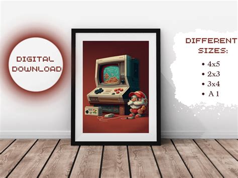 Retro Gaming Wall Art Game Room Decor Gamer T Printable Retro