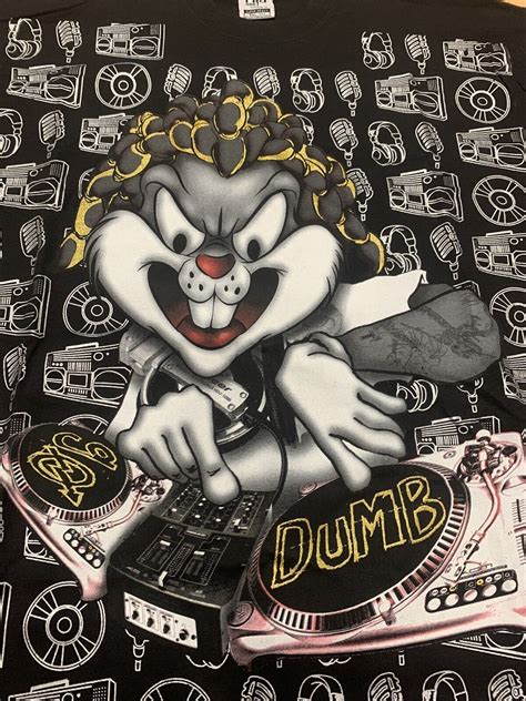 Vintage Looney Tunes All Over Dj Bugs Bunny Pioneer H Gem