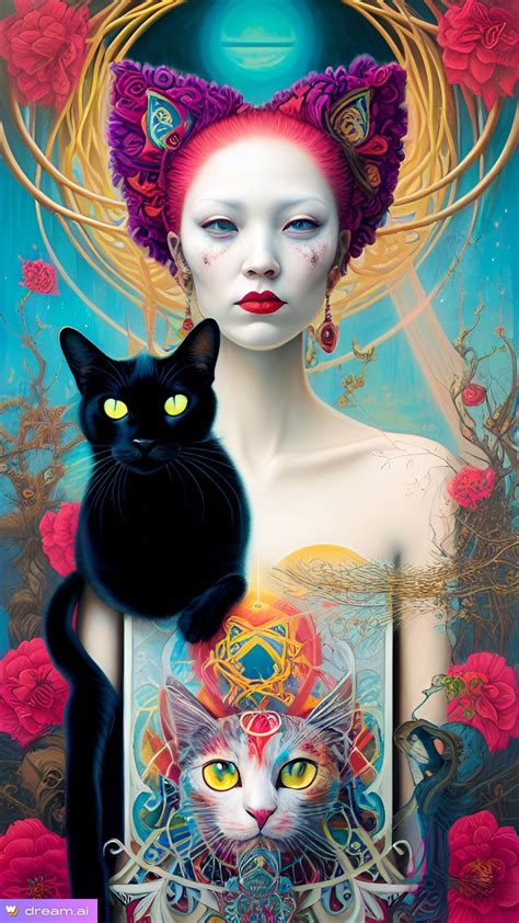 Mystic Cat Amazing Art Cats Art