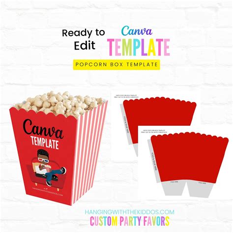 Printable Popcorn Bag Template