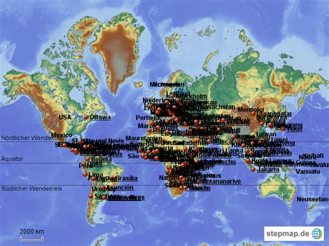 Stepmap Karte Landkarte F R Welt