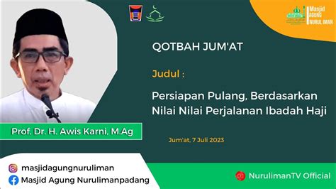 Persiapan Pulang Berdasarkan Nilai Nilai Perjalanan Ibadah Haji