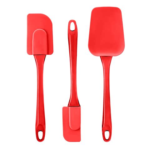 Bundlepro 3 Pack Mini Silicone Spatula Set For Egg Flipping And Jar