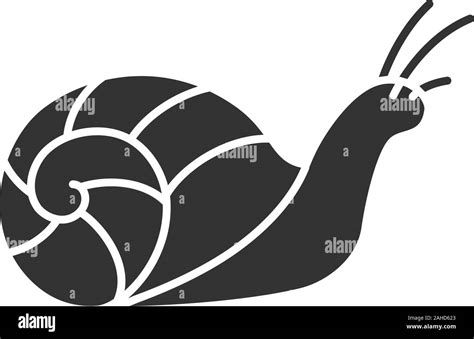 Snail Glyph Icon Slug Silhouette Symbol Negative Space Vector