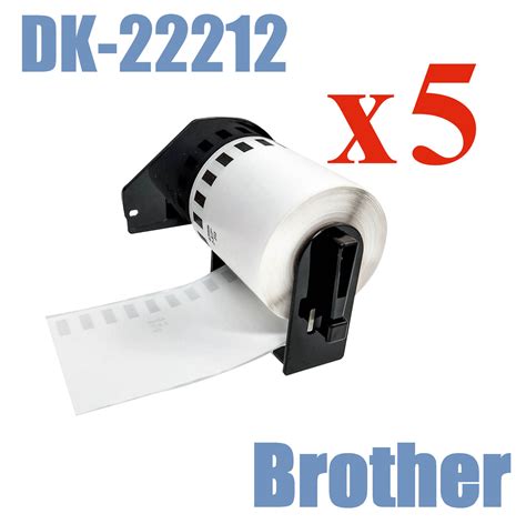 5 Rolls Compatible Brother Dk 22212 Continuous Label 62mm X 152m Ql1050 Ql1060n Ebay