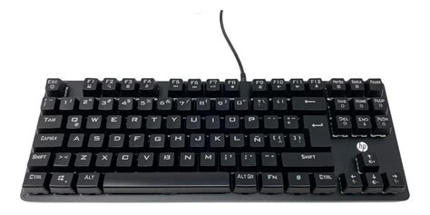 Ripley TECLADO MECANICO GAMER HP GK200 QWERTY HP BLUE ESPAÑOL NEGRO