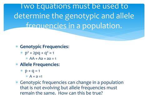 Ppt When And How Does A Population Change Genetically Powerpoint