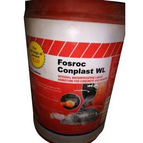 Fosroc Conplast Wl For Water Proofing Packaging Size Ltr Ltr At