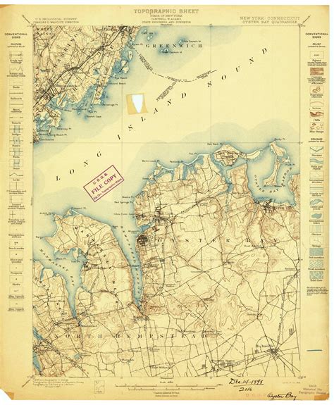 Oyster Bay New York Usgs Old Topo Map X Quad Old Maps