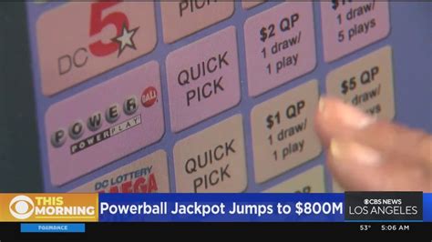 Powerball Jackpot Jumps To 800 Million Youtube